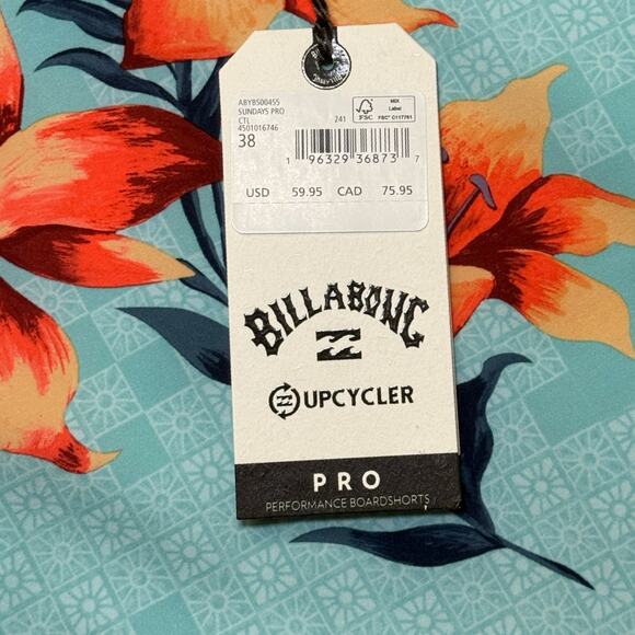Billabong Sundays Pro 19" Boardshorts Coastal Blue NWT Size 38 - Picture 4 of 8